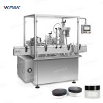 Αυτόματη περιστροφική γραμμή καλλυντικών κρέμας γεμίσματος με βιδωτό πώμα σφράγισης