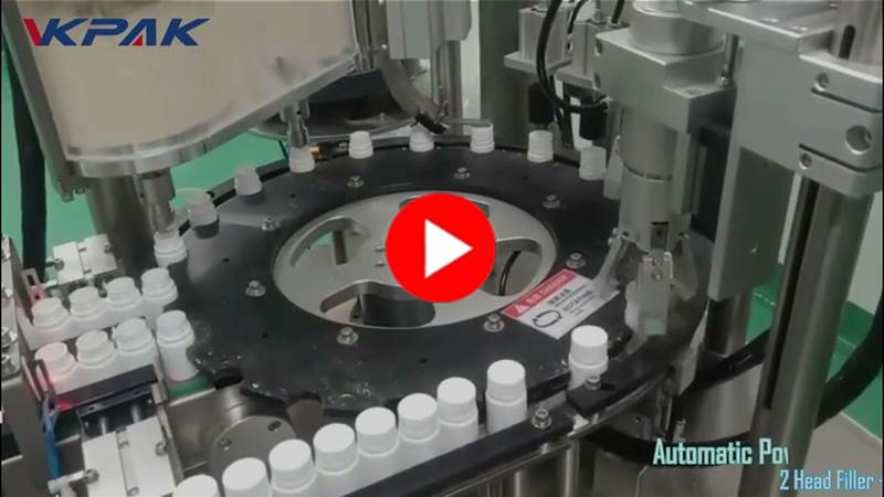 Μηχανή πλήρωσης και κάλυψης μπουκαλιών σκόνης Monoblock