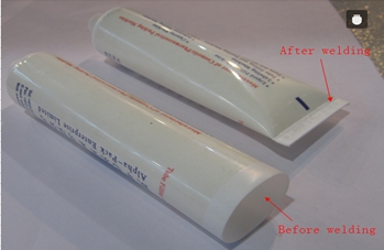 welding samples from ultrasonic tubes sealer συγκόλληση με δείγματα.jpg
