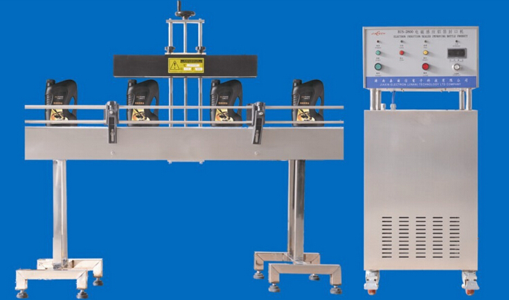 automatic induction sealing machines επαγωγική μηχανή σφράγισης γραμμική αυτόματη εξοπλισμένη με καπάκι