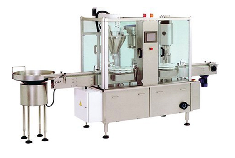 automatic bottled powder filling capping equipment στρογγυλό μπουκάλι unscrambler γέμισμα μπουκαλιών μηχανές πώματος λιν