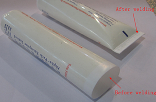 welding samples by ultrasonic tube sealer δειγμάτων συγκόλλησης από τον υπερηχητικό σωλήνα sealer.jpg