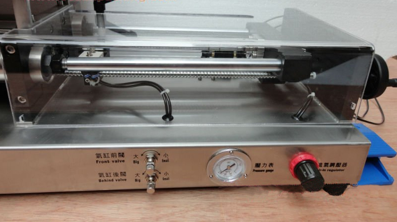 pneumatic part from cream filling machine κοντινό πλάνο για μηχανή διπλής χοάνης jam.jpg